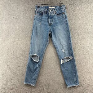 Levi’s Premium Wedgie Fit Jeans Women’s Size 25 Distressed High Rise Button Fly